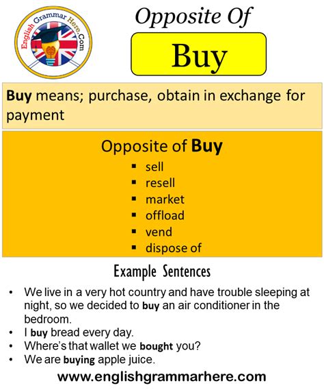 antonyms of buy